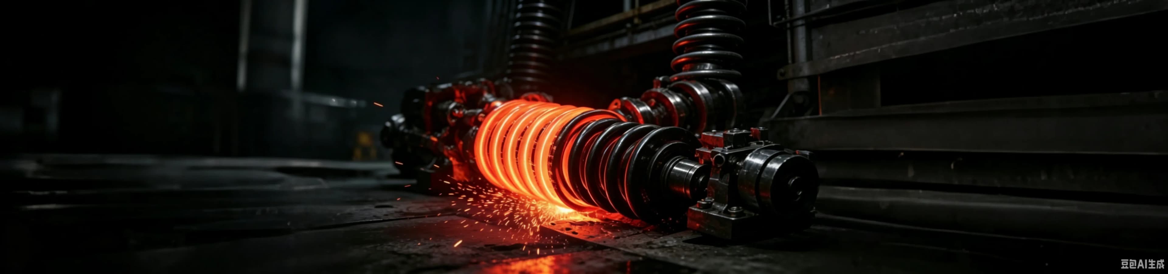 Hot-coiled spring manufacturing
